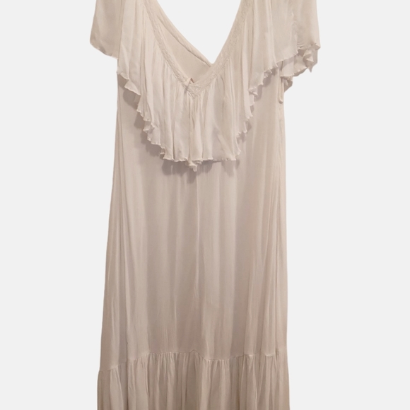 Free People Endless Summer Ruffle Dreamy Mind Float Maxi Dress L - Picture 6 of 10
